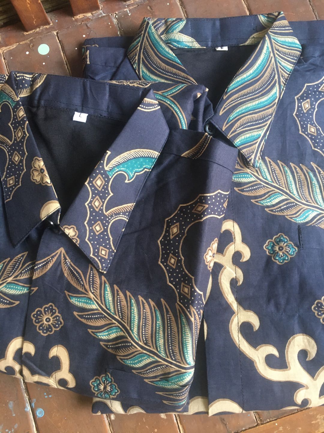 Aswangga Dongker Kemeja Batik Pria Full Furing Bahan Katun Halus Baturaden
