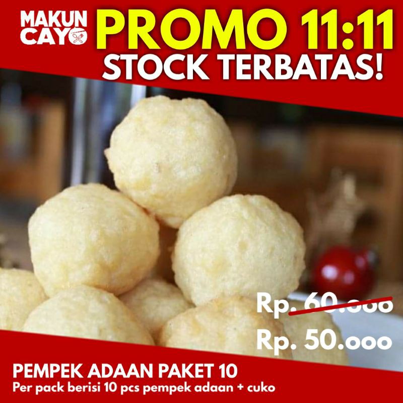 

[PROMO 11:11] PEMPEK ADAAN isi 10 + cuko