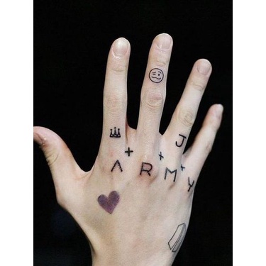 BTS JUNGKOOK TEMPORARY TATTOO (Tato Temporer Stiker Member ARMY NON-PERMANEN KPOP TATO)