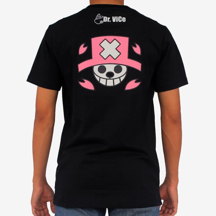 BAJU KAOS OBLONG CHOPPER PINK BLACK DR VICE ORIGINAL DISTRO RVC-102