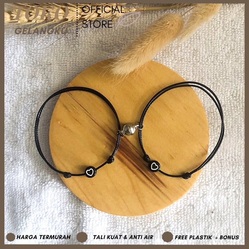 Gelang bulat motif bulan bintang bunga love / Gelang tali minimalis dan Simpel