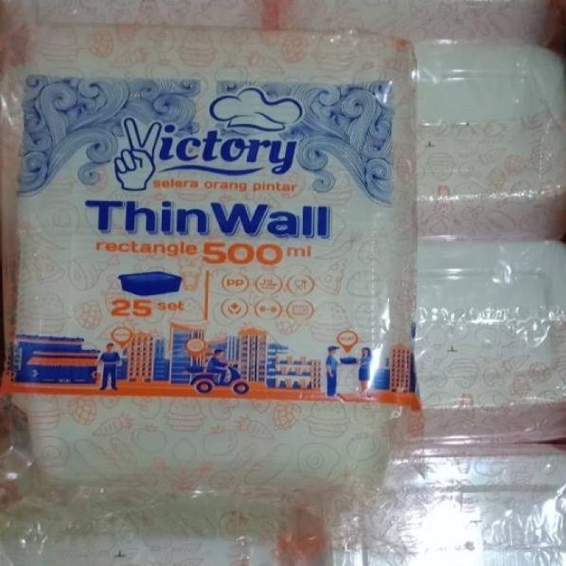 ThinWall 500ml Merk Victory Tepak Plastik