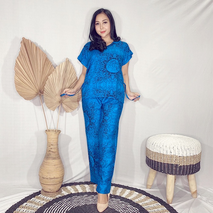 Daster Babydoll Panjang Bali-SET AKAR BULAT TRKIS