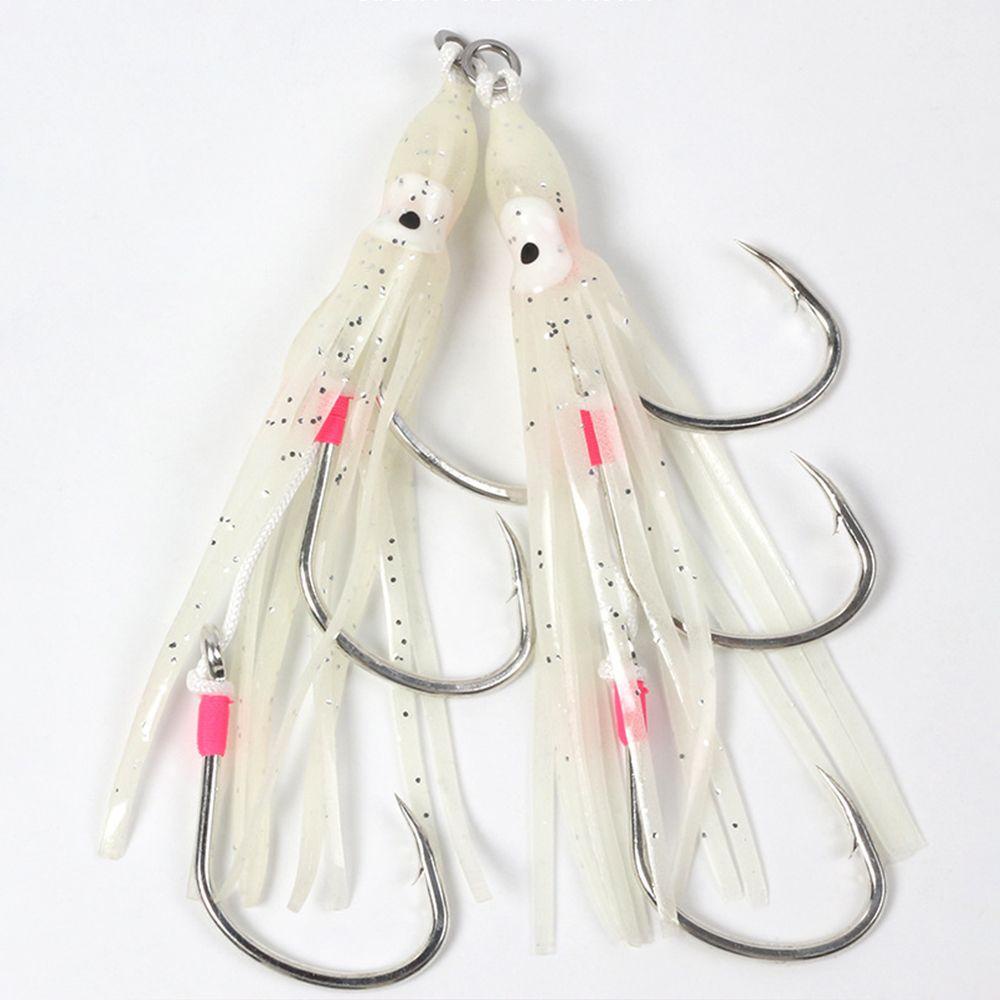 TOP Hook Cumi Alat Pancing Plat Besi Pengait Rok Silikon Fish Hook