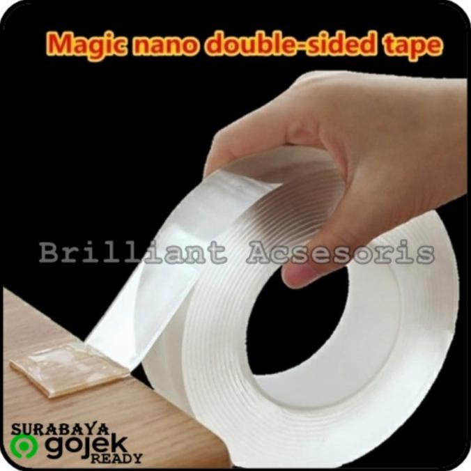 

COD Isolasi Dobel Tape Nano Gel Silicon Transparant - 3 meter ORI