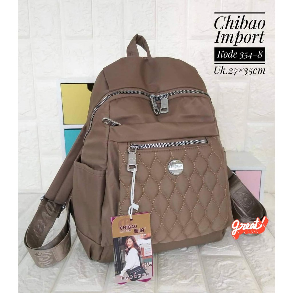 Tas Ransel Wanita Tas Ransel Chibao kode 354-8 size 34x26x16 cm MODEL RANSEL CHIBAO SPECIAL PRICE !!