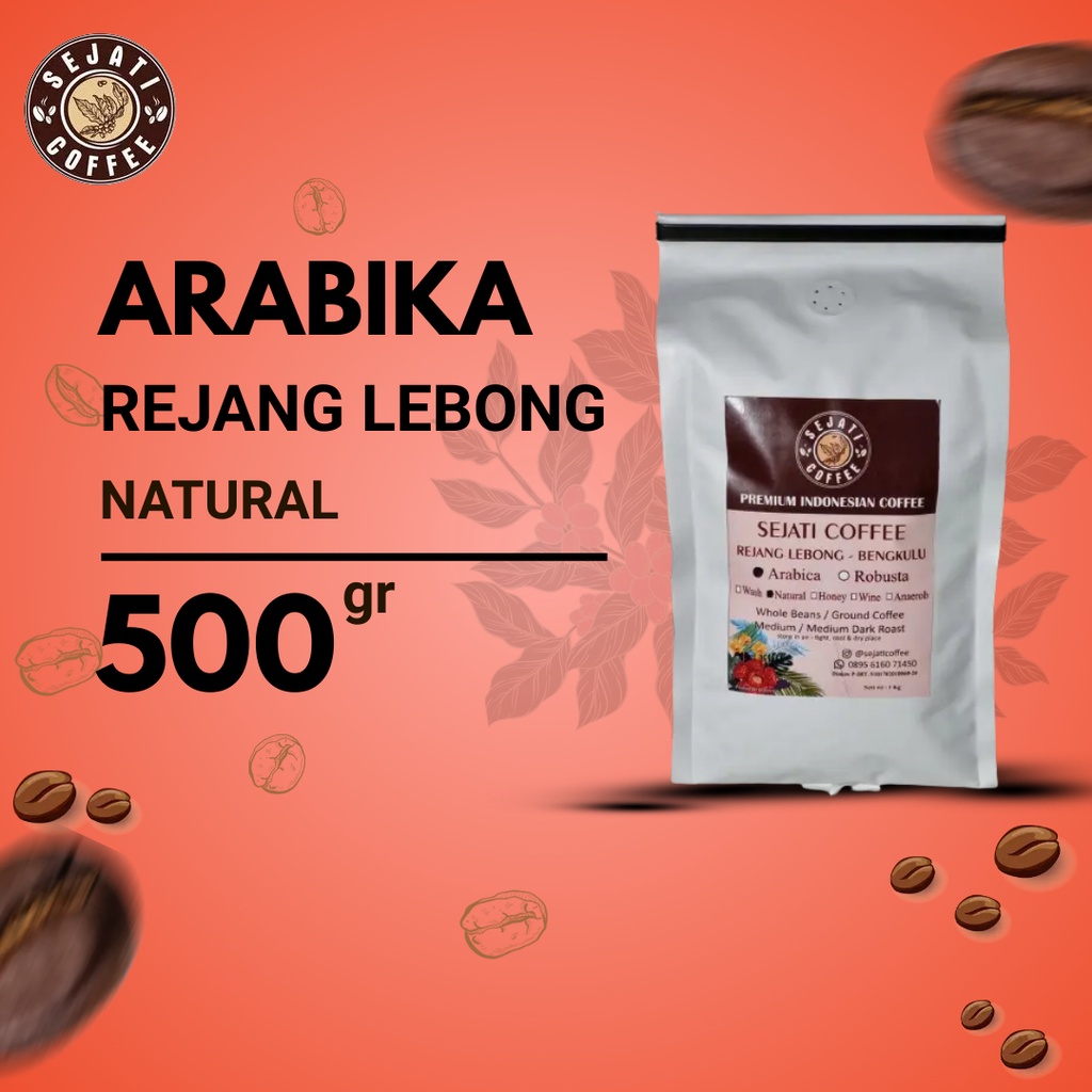 

Kopi Bubuk Arabika Rejang Lebong Natural 500 gram