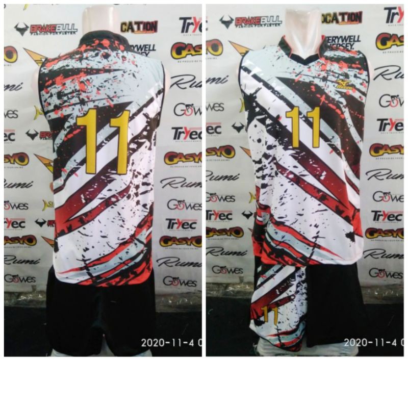 Jersey volly original printing baju model kengsi mizuno voli