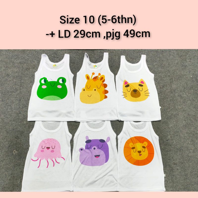 SINGLET MOTIF / SINGLET BAYI / SINGLET ANAK / KAOS DALAM ANAK