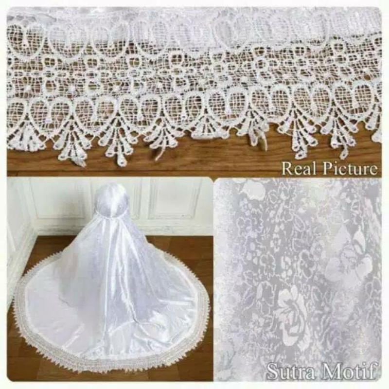 (COd) MUKENA VELVET PRADA PUTIH || DEWASA TERMURAH || MUKENA PRADA PUTIH SUTRA