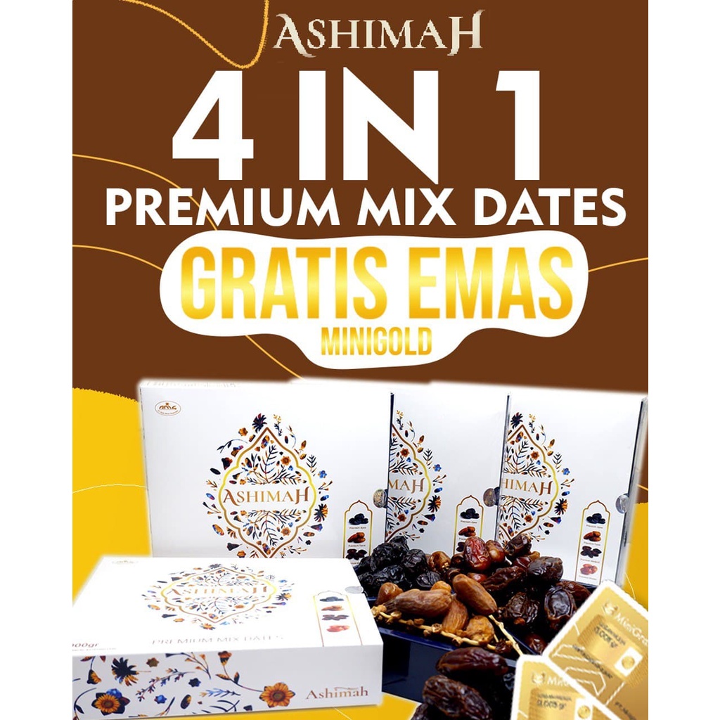 

[FREE EMAS MINIGOLD] | KURMA ASHIMAH Premium Mix Date 4 In 1