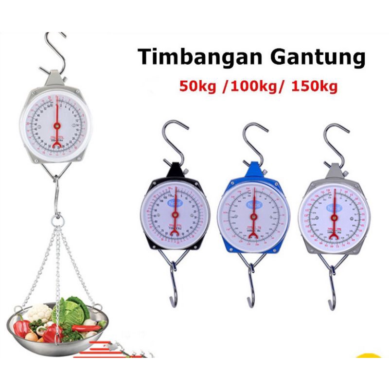 Timbangan Gantung Besi  , 25 KG, 50 KG  , 100 KG  , Timbangan Gantung jarum