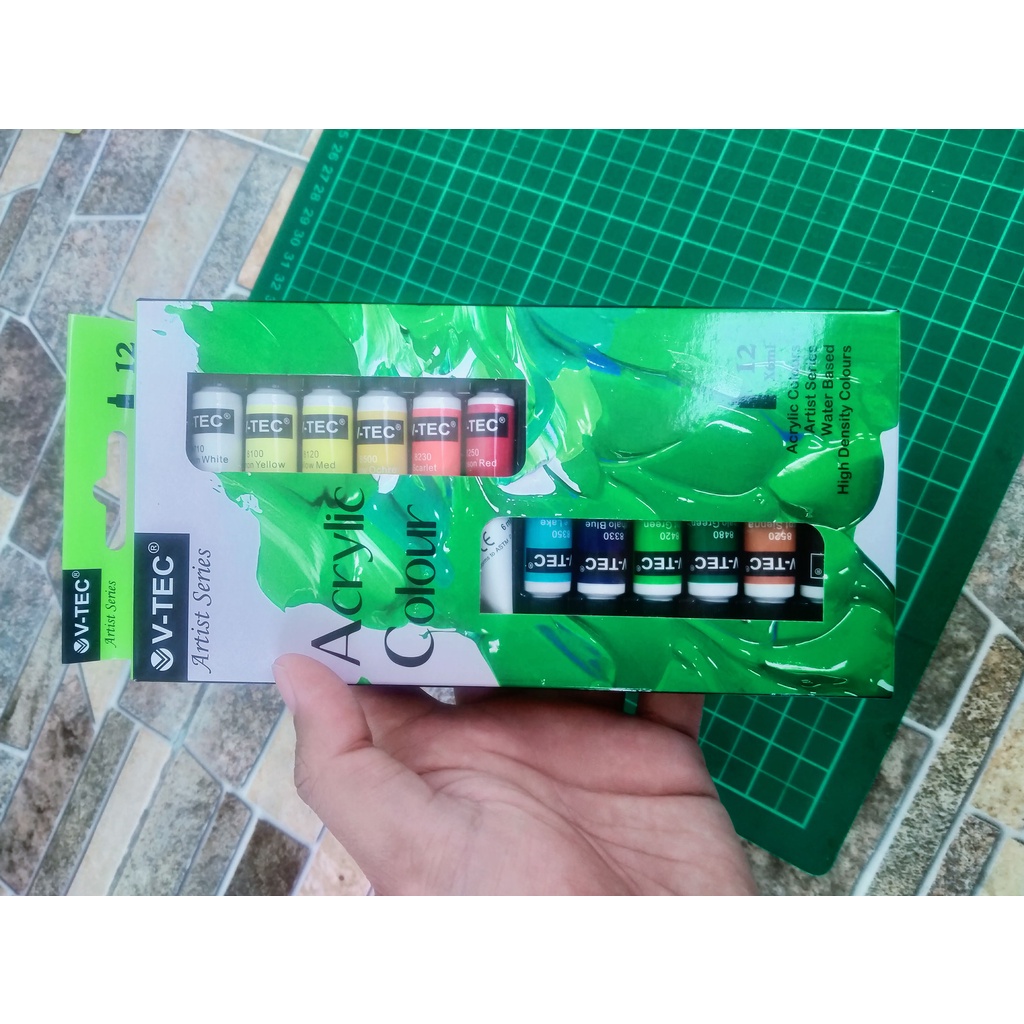 

Cat bahan dasar air / Acrylic 6ml 12 warna Cat Acrilic Akrilik