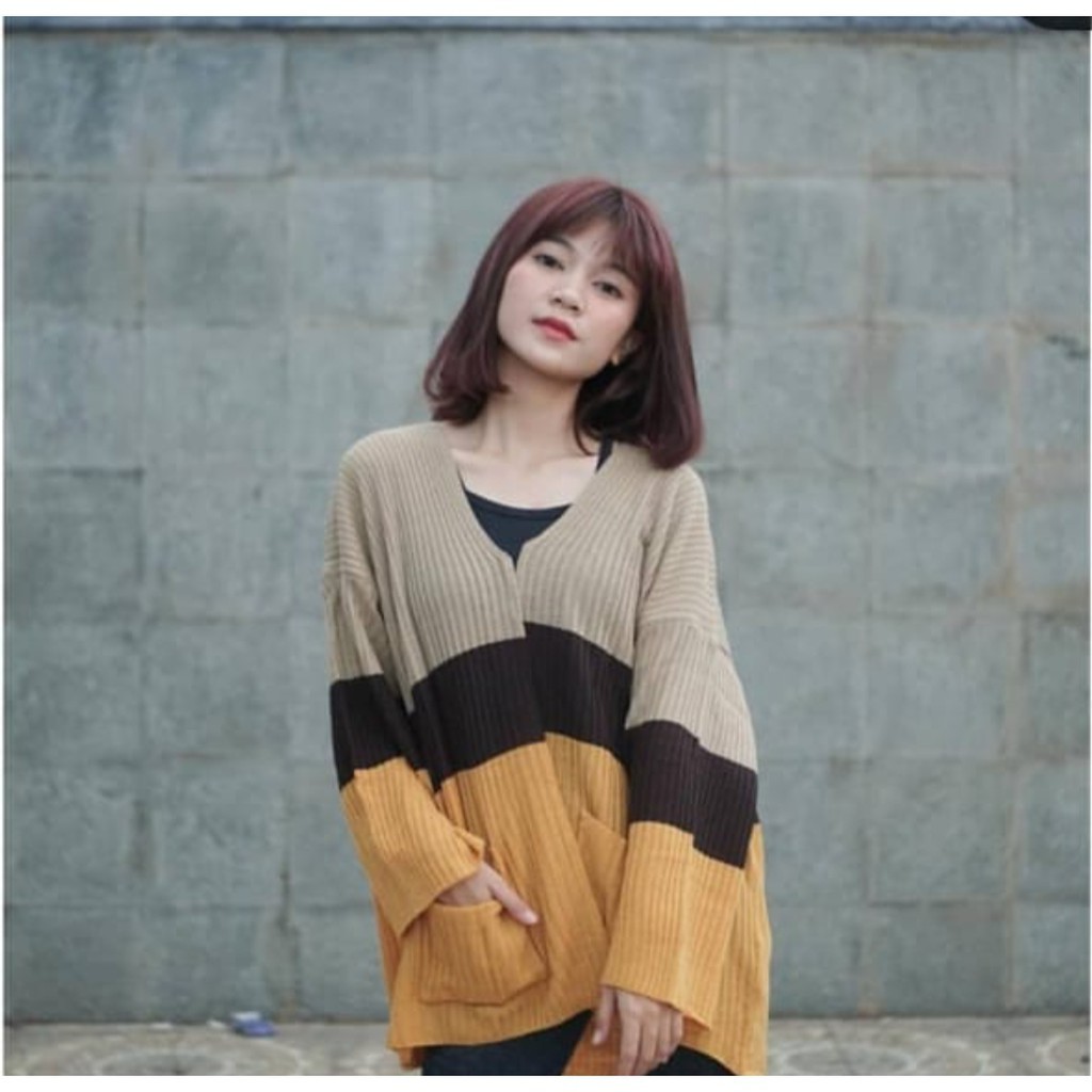 zelline official cardigan rajut camerun oversize