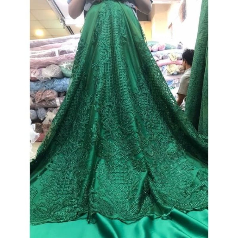 kain Bahan Tile bordir Garden kain kebaya / kain meteran