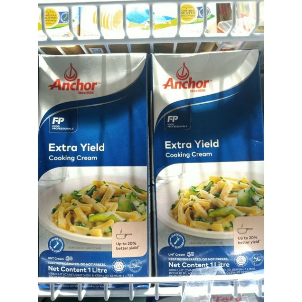 

ANCHOR EXTRA YIELD COOKING CREAM KEMASAN 1 LITER COCOK UNTUK ANEKA PASTA