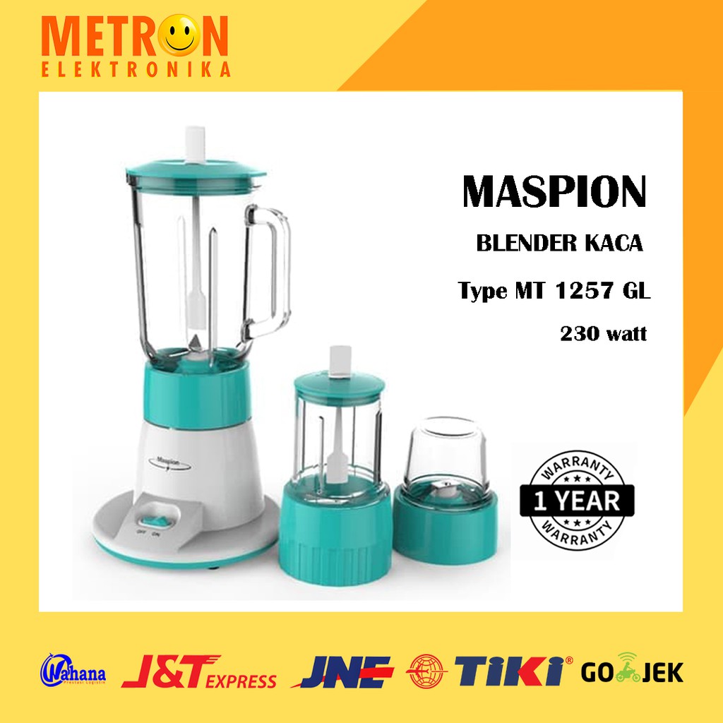 MASPION MT 1257 GL / BLENDER KACA 3 IN 1 / MT1257GL