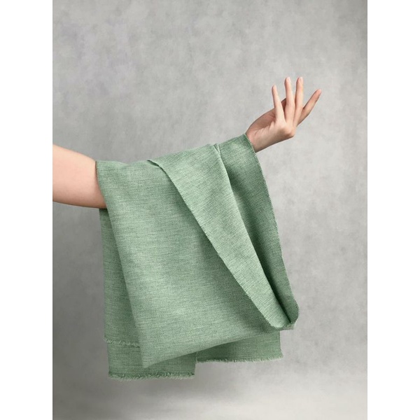 Kain Sofa viral warna kekinian SAGE GREEN - canvas beludru polos minimalis modern japandi skandinavi