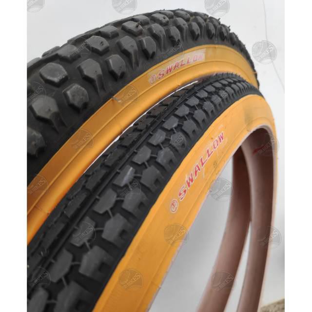 BAN LUAR SEPEDA 26 X 1.75 MTB MINI. HITAM KUNING. SWALLOW BEST SELLER