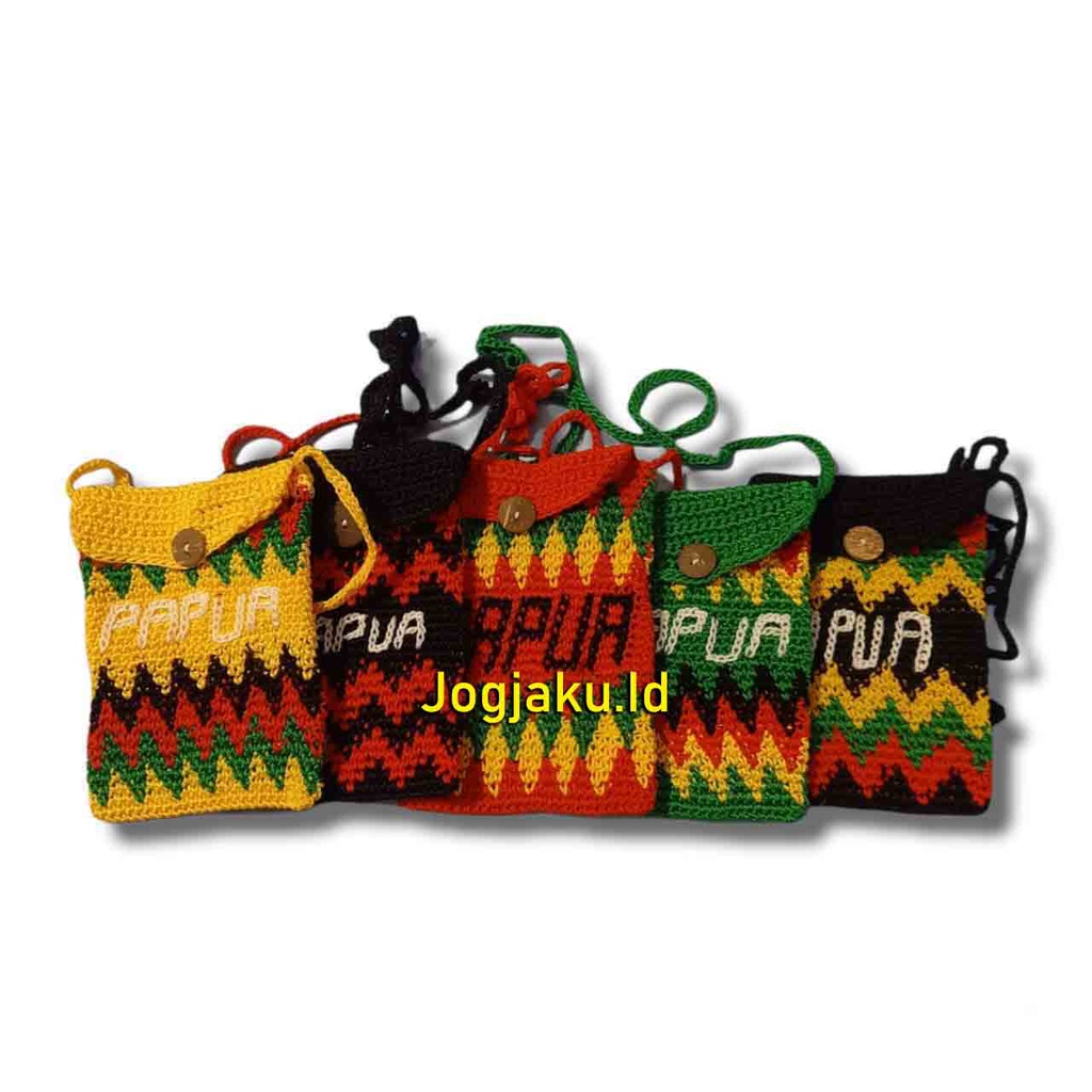 Tas Noken Rajut Paspor Papua tas hp tas rajut