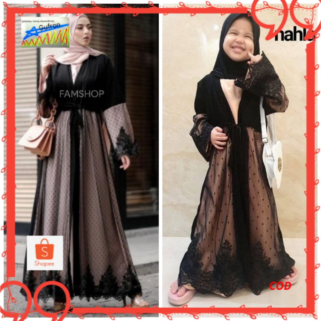 ABAYA COUPLE IBU DAN ANAK ABAYA ARAB ABAYA NAHLA ABAYA HITAM ABAYA TURKEY ABAYA SYARI TERLARIS