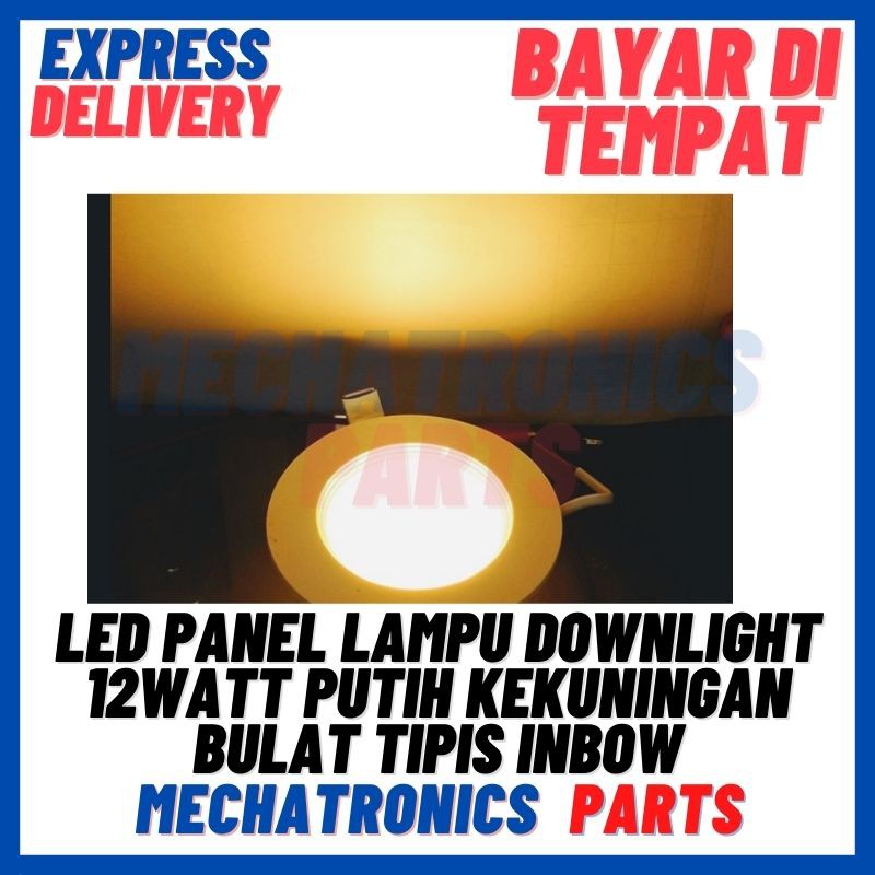 [DSP-9187] LED PANEL LAMPU DOWNLIGHT 12WATT PUTIH KEKUNINGAN BULAT TIPIS INBOW