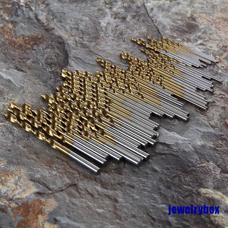 100 / 50pcs Mata Bor Bahan Hss Lapis Titanium