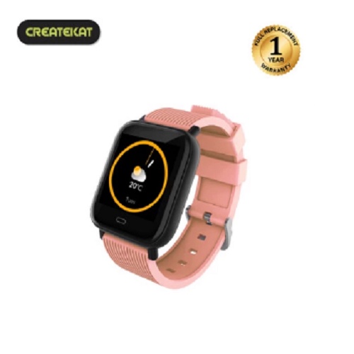 New Createkat Smartwatch SPO2 Smartband Katfit Watch Band - Pink
