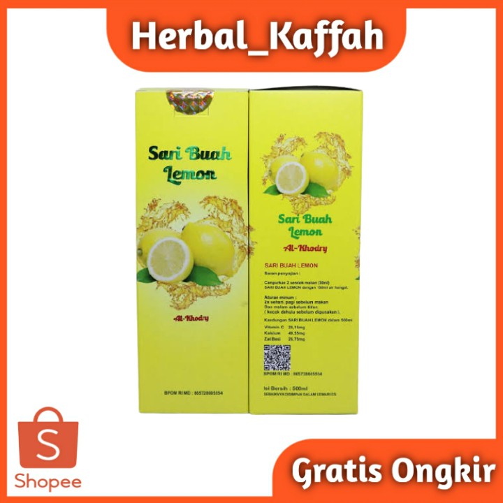 Al Khodry Sari Buah Lemon Jus Diet isi 500 ml Asli 100% Original Gratis Ongkir