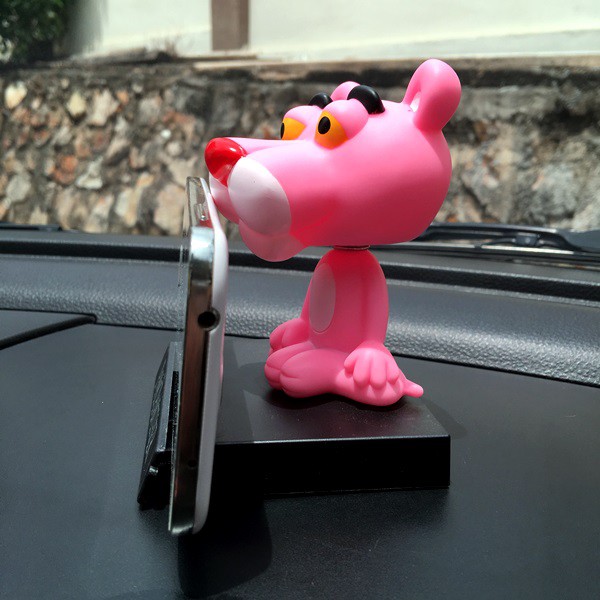 Boneka Figure Miniatur Pajangan Mobil Stand PINK PANTHER Goyang Kepala Shacking Head Toy