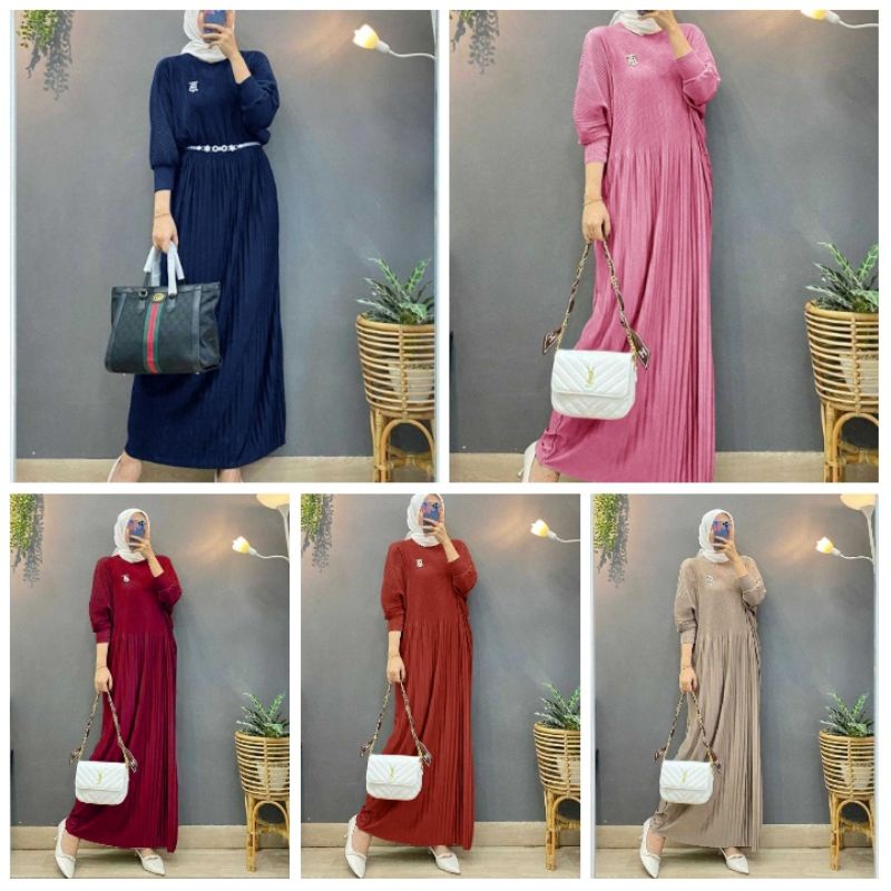 JCZR - Lidya Maxi Jumbo / Maxi Muslimah Fashion / Gamis Knit Murah