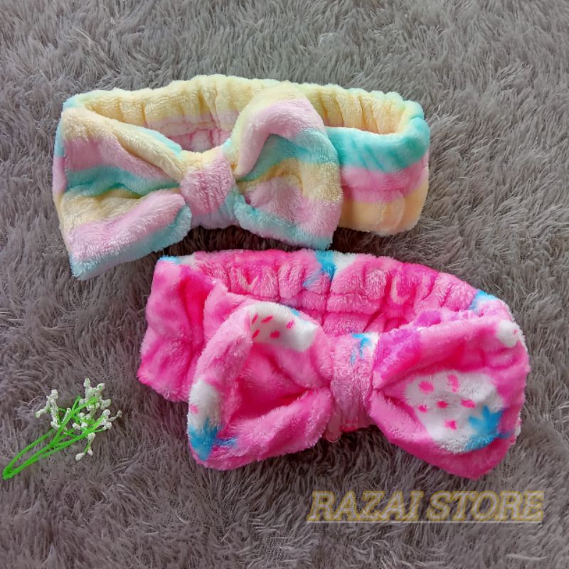 Bando Korea Rambut Dewasa/Anak Bandana Bando Motif Korea