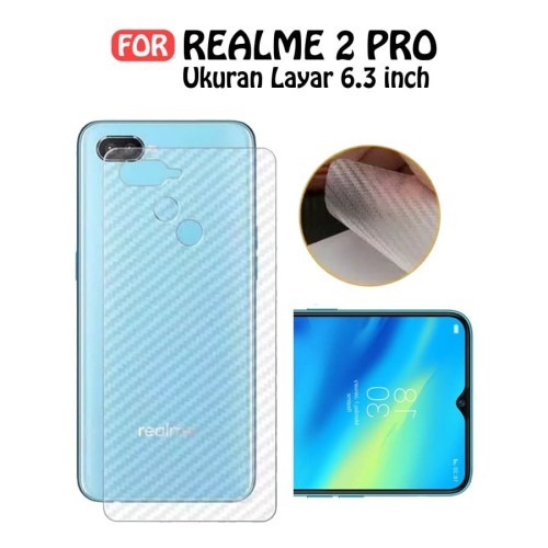 GARSKIN Sticker Carbon Realme 2 3 7 Pro C1 Skin Carbon Transparan Fiber Protection Back Sticker Carbon