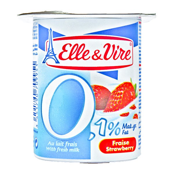 

Elle & Vire 0.1% Low Fat Yoghurt Strawberry 125gr - Yogurt Rendah Lemak Elle Vire Strawberry