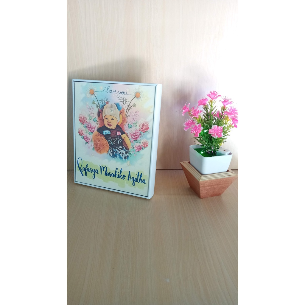 promo murah cetak foto +  Bingkai 13x18cm Putih - Hitam