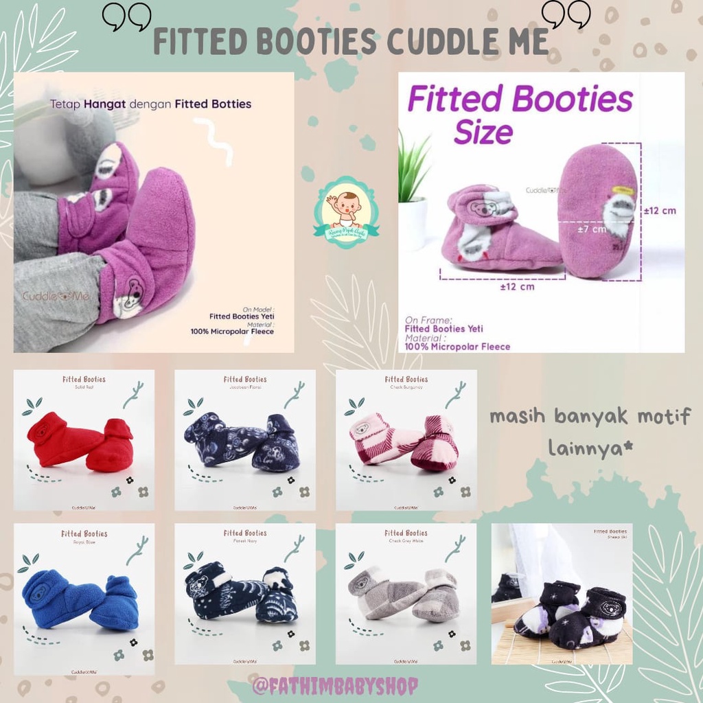 FBS Fitted booties Cuddle Me / kaos kaki newborn / sepatu prewalker cuddleme  fitted booties cuddle 