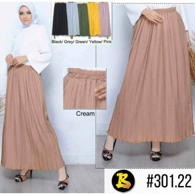 Rok plisket / Rok panjang plisket