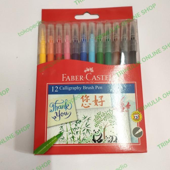 

(BISA COD) Calligraphy brush pen | Faber Castell | 12 warna SPECIAL Kode 1166