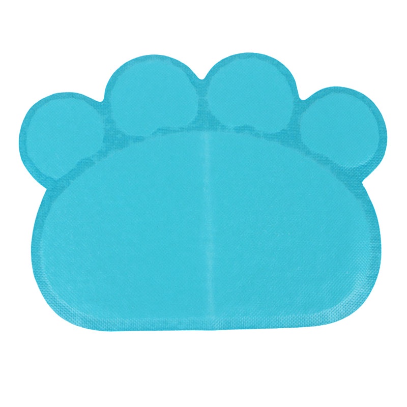 Zzz Tatakan PVC Bentuk Kaki Anjing Peliharaan Puppy Untuk Piring Mangkuk Makan Mat Wipe Cle