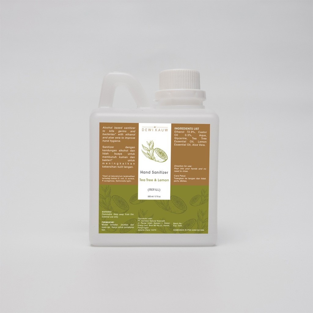 

Tea Tree & Lemon Hand Sanitizer by Dewi Kauw (REFILL) 500ml