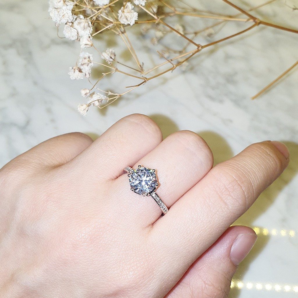 Fliz - CHER RING - Cincin silver 925 S925 Silver925 Klasik Perhiasan Wanita CS15412