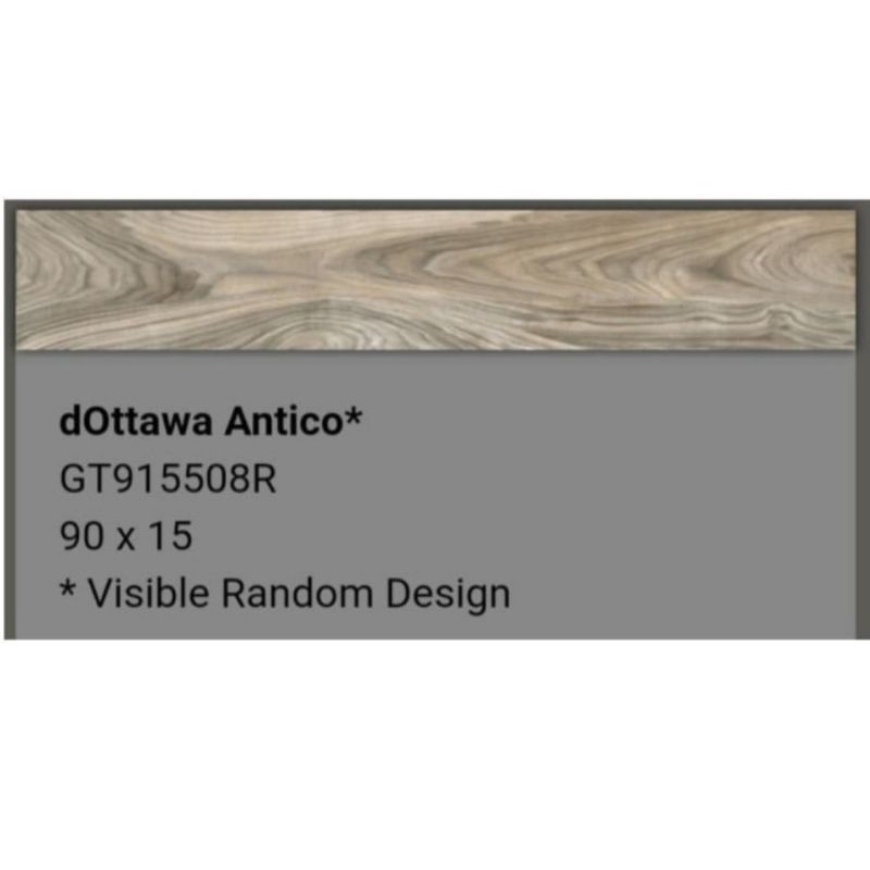 Granit Roman dOttawa Antico 90x15cm/GT915508R/Granit Motif Kayu/Keramik Lantai Motif Kayu/
