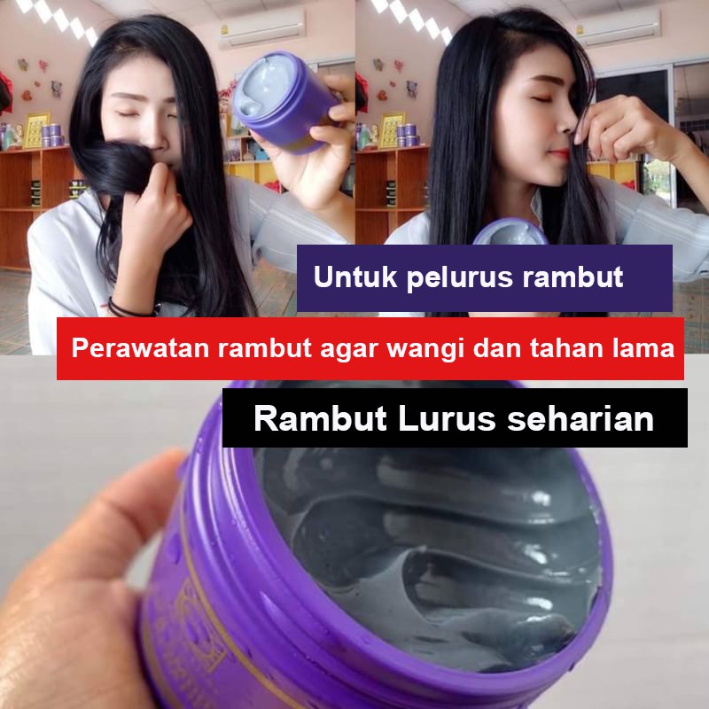 Lae Sa Luay Hair Spa Smooth Keratin Mask Masker Perawatan Kecantikan Rambut Original BPOM