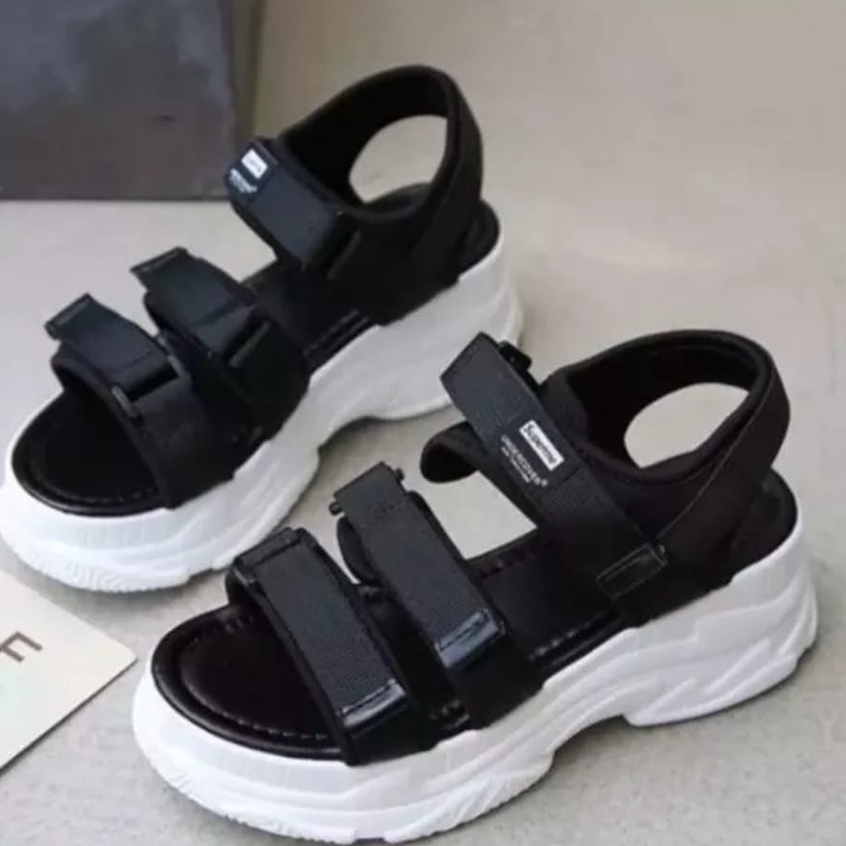 mdaffstore - 8.8  Sale Sandal Gunung Anak Wanita Kasual Sandal Gunung Korea GN 01-Gladi Hitam