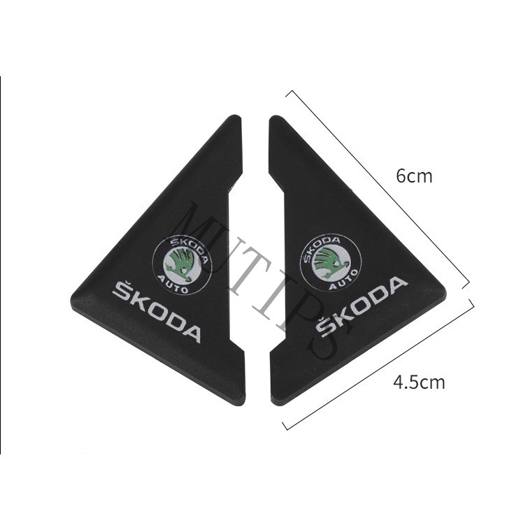 Skoda Skoda 2Pcs Stiker PVC Anti Gores Untuk Sudut Pintu Mobil Rapid Kodiaq Octavia 2 3 Fabia Karoq Superb