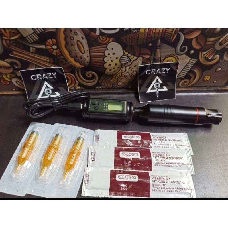 mesin tattoo sulam rotary pen v9 cas wirelles tanpa kabel wereless set tato pen tatto kecantikan kul