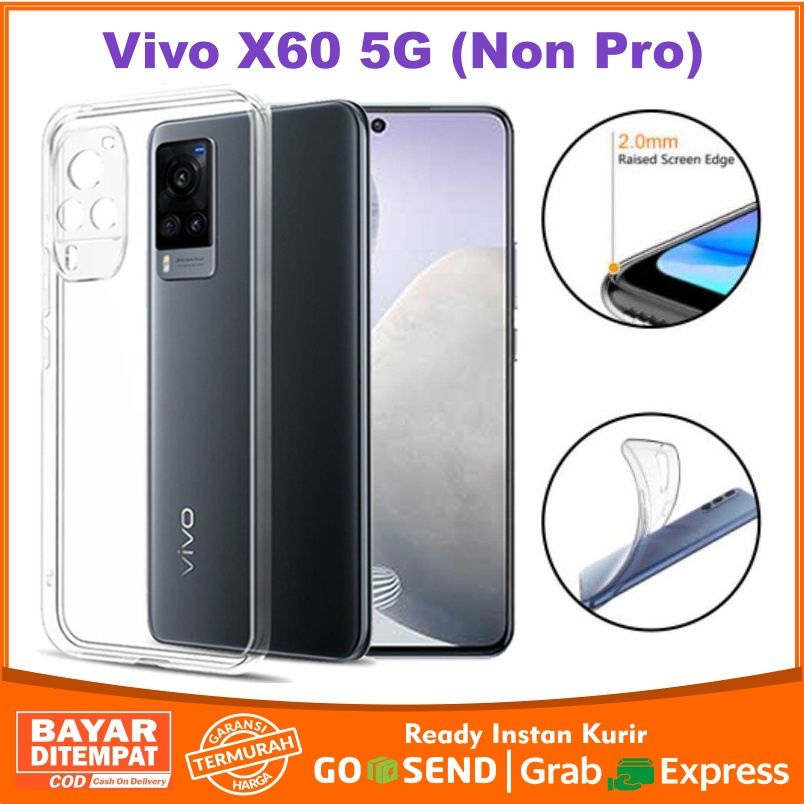 Case Vivo X60 5G (Non Pro) Clear Case Tebal 2MM Transparant TPU Premium Softcase