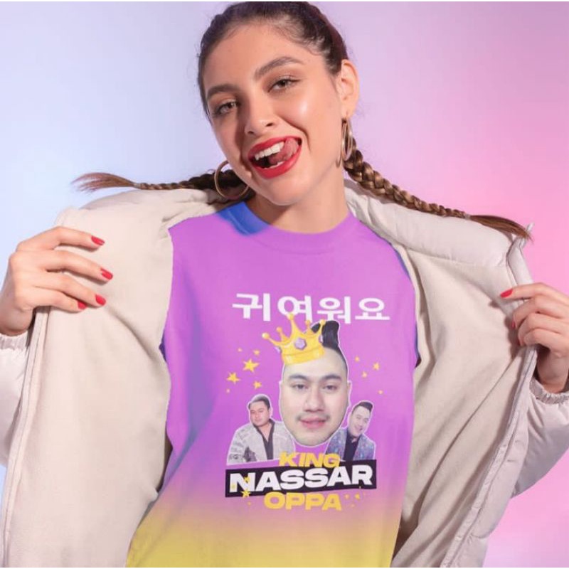 Kaos King Nassar Oppa - Tie Dye Cotton / Kaos Korea Murah