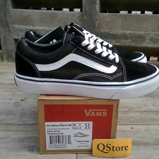 Jual Vans Old Skool Classic Black White | Shopee Indonesia