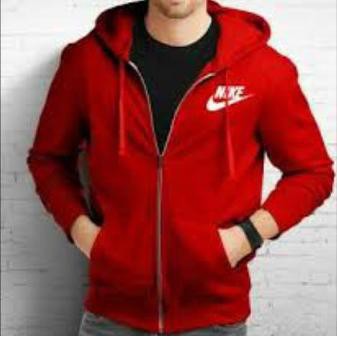grosir tshirt hoodie nike distro jaket switer ziper nike merah